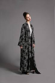 Black And White Kimono Jacket Black And White Kimono Cardigan Cotton Embroidered Jacket Etsy Black Long Sleeve Dress White Kimono Kimono Fashion