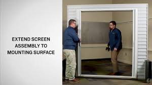 Andersen® narroline® sliding patio doors feature a stainable natural pine interior. How To Install An Andersen Luminaire Retractable Screen Double Door Andersen Windows Youtube