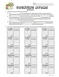 Counting Atoms Worksheet Editable By Tangstar Science Teachers Pay Teachers Counting Atoms Worksheet Counting Atoms Atom
