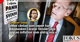 Riksbanken sänker inte räntan på sitt penningpolitiska möte den 17 december, det stod klart idag. Emanuel Sidea Stefan Ingves 17 Ariga Epok Borde Ha Tagit Slut Tidigare Fokus