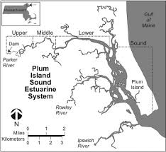 Map Of Plum Island Sound With Subsections Indicated