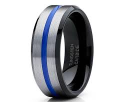 Black And Blue Tungsten Wedding Bands Blue Tungsten Wedding Bandblack Tungsten Ringanniversary Etsy Blue Tungsten Wedding Bands Green Tungsten Ring Tungsten Wedding Bands