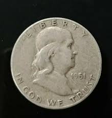 1951 S Franklin Half Dollar 90 Silver Us Coins Sc7739