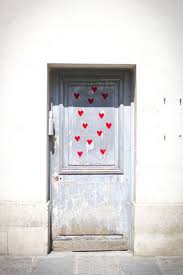 Paris Hearts Door Portes Peintes Porte Fenetre Deco Fenetre