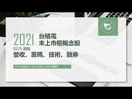 Manage your video collection and share your thoughts. 2021 02 25 è‡ªå·±çš„æ˜Žç‰Œè‡ªå·±é¸ 6789 é‡‡éˆºç§'æŠ€ 663 å°ç‰¹åŒ– 4749 æ–°æ‡‰æ é¸è‚¡ å°ç©é›»æœªä¸Šå¸‚æ«ƒæ¦‚å¿µè‚¡ Youtube