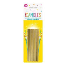 Birthday candles and holders, assorted, 20ct. 18ct Sparkler Birthday Candles Gold Target