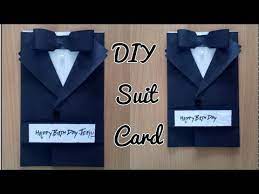 Learn how to turn cardstock and paper into a wonderful suit card.perfect for father's day, dads, grads and groomsmen. Diy Suit Jacket Tuxedo Birthday Card How To Make Greetings For Birthday Father S Day Valentine Day Youtube