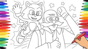 You can now print this beautiful sonic the hedgehog movie 2020 coloring page or color online for free. Sonic The Hedgehog And Dr Robotnik Drawing Watch How To Draw Sonic Coloring Pages Youtube