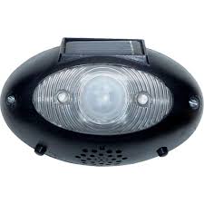 Homebrite Solar Eyewatch Outdoor Wireless Black Solar Led Lighted Security Motion Alarm Detector Ew 1 The Home Depot