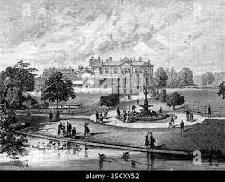 Manley Hall the New Public Park for Manchester 1880 Stock Photo