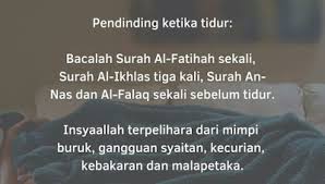 Pendinding diri daripada gangguan sihir jin dan syaitan. Ayat Pendinding Waktu Tidur Informasi Santai