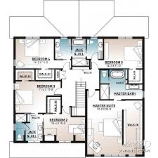 The second floor consist of another 2. House Plan 5 Bedrooms 4 5 Bathrooms Garage 2673 V1 Drummond House Plans