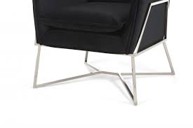 Urbia metro barrel chair in black. Larna Black Velvet Accent Chair With Chrome Legs Loungeliving Co Uk