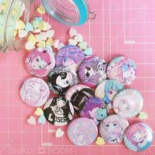 shiroi room on instagram i tilted the candy jar and these came out new pins on 12th at my store artist alley crafts anime conventions