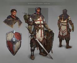 Cool Roaming Templar Knight Fantasy Character Design Concept Art Characters Character Design Inspiration