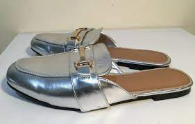 Size Au 8 Eu 39 Uk 6 Women 039 S Glitz Flat Form Slide Brass Metal Detail Shoes Shoe Boots Shoes Boots