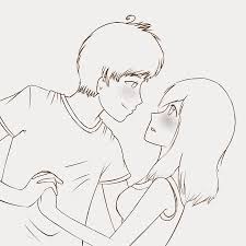 Cute Couple Drawing Wishing That This Was Me And My Crush Or What He Would Do To Me Cute Love Sketches Couple Sketch Cute Drawings Of Love