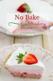 No Bake Strawberry Pudding Pie Recipe Via Flouronmyface Com Strawberry Pudding Pudding Pies Strawberry Recipes