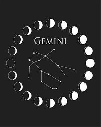 Gemini Astrology Printable Art Moon Phase Constellation Art Etsy In 2021 Gemini Astrology Art Astrology Gemini Astrology Tattoo