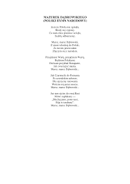 Pobierz pdf ze słowami hymnu do druku. 054 Mazurek Dabrowskiego Polski Hymn Narodowy Tekst Pobierz Pdf Z Docer Pl