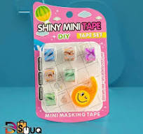 Shiny Decoration Glitter Tape with Dispenser 6 Pcs/Set Adhesive Tape Lovely  mini glitter Washi Tape Set DIY Decoration Sticker Label Masking Tape