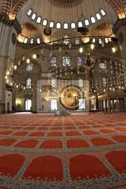 Moschee gebetsteppich 2 in 1 rückenkissen. Blaue Moschee Interieur Mit Chandelies Und Teppich Leinwandbilder Bilder Osmanischen Reiches Allah Sultan Myloview De