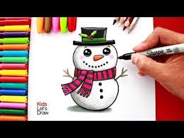 Muñeco De Nieve Para Colorear Kawaii