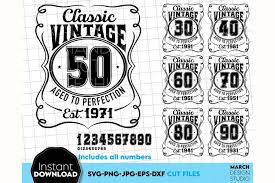 Download Vintage Birthday Svg 50th Svg 40th Svg 60th Svg 30th Svg