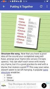 Nearly every rap song consists of three basic parts: How To Write A Rap Song Pour Android Telechargez L Apk