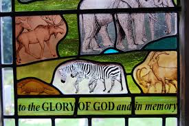 Noah S Ark Detail Stained Glass Window In St Luke S Church Tiptree Essex Uk By Benjamin Finn For Craftsman Glass Arca De Noe Stain Stained Glass Glass