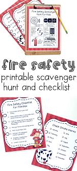 Fire Safety Checklist And Scavenger Hunt I Can Teach My Child Fire Prevention Week Fire Safety Checklist Fire Safety