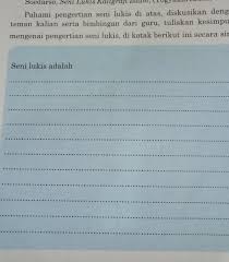 Mohon Dibantu Jawaban Buku Paket Seni Budaya Kelas 9 Halaman 4 Brainly Co Id