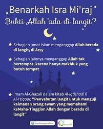 Within islam it signifies both a physical and spiritual journey. Benarkah Peristiwa Isra Mi Raj Buktikan Allah Bertempat Di Langit Bincang Syariah