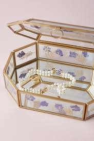 A flower for everyday 🌸 grown in the fields of taxco, mexico, these miniature flowers are gathered by hand and forever preserved to be worn and enjoyed every day of the year 🌸. Floral Press Jewelry Box Anthropologie