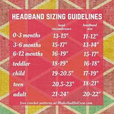 13 Perspicuous Crochet Baby Headband Size Chart