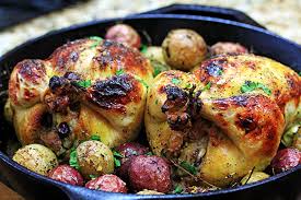 The best cornish hen recipes on yummly | cornish hen recipe, lemon rosemary cornish hen, grilled strawberry cornish hen. Roasted Buttermilk Cornish Hens With Apple And Sausage Stuffing