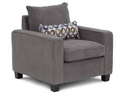 Cedra warm gray upholstered futon sofa. Fulton Chair Furniture Row