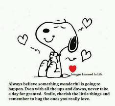 Always Believe That Something Wonderful Is About To Happen Always Believe Something Wonderful Is Going To Happen Snoopy Quotes Snoopy Love Snoopy