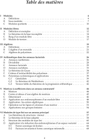 Algebre Approfondie Notes De Cours Master 2 Mathematiques Pdf Telechargement Gratuit