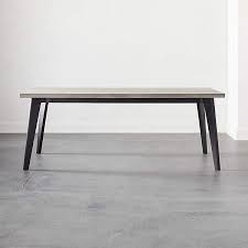 43w x 43d x 30h materials: Harper Black Dining Table With Concrete Top Reviews Cb2