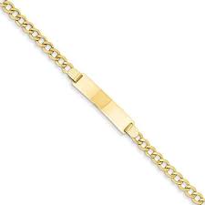 14k gold id bracelet mens. Custom Engraved 14k Gold Men S Curb Link Id Bracelet Pg79831