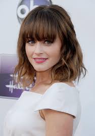 Alexis Bledel Pic 611386 Short Hair With Bangs Hair Styles Long Hair Styles