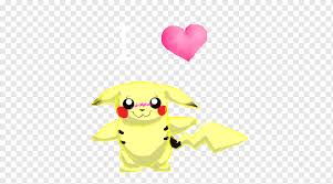 Karakter Pikachu Pokemon Pikachu Cinta Hati Wallpaper Komputer Png Pngwing