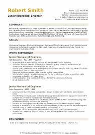 Junior Mechanical Engineer Resume Samples | Qwikresume