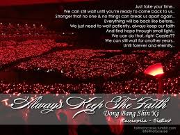 Brainyquote has been providing inspirational quotes since 2001 to our worldwide community. Until Forever And Eternity Always Keep The Faith Tvxq Cassiopeia Bigeast Keep The Faith Kpop Quotes Faith