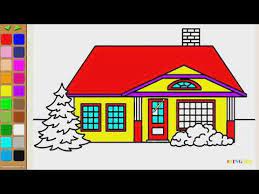 While coloring keeps children occupied, parents can carry on with their household chores smoothly in the mean time. How To Draw Big House Coloring Page For Kids I Learn Coloring Book With Coloring Pages For Kids House Drawing For Kids House Colouring Pages