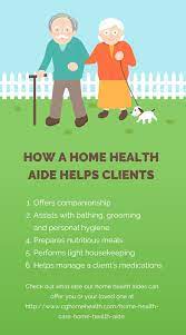 How A Home Health Aide Helps Clients Offers Companionship Assists With Bathing Grooming And Personal Hyg Home Health Aide Home Care Agency Home Health Care