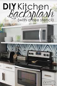 Begin your do it yourself selection process by browsing our online photo galleries and showrooms filled with the top 2018 kitchen designs featuring. Remodelaholic Diy Kitchen Backsplash Stencil