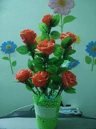Gubahan bunga hiasan murah dan senang #mykomunitikreatif #mykiff. Kraftangan Gubahan Bunga Rose Bonzai Rose Plastik Maktok Facebook