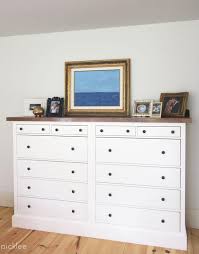 1) using a circular saw with the parallel guide set to around 15mm we cut a strip off the bottom of the top two drawers. Ikea Hack Built In Ikea Hemnes Wardrobe Dresser Picklee